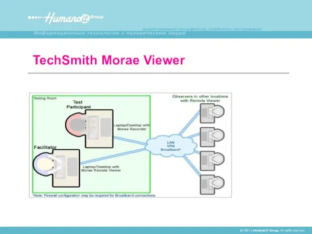 TechSmith Morae Viewer © 2007 | HumanoIT Group. All rights reserved.
