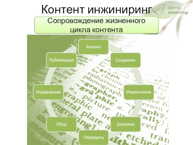 Контент инжиниринг Сопровождение жизненного цикла контента