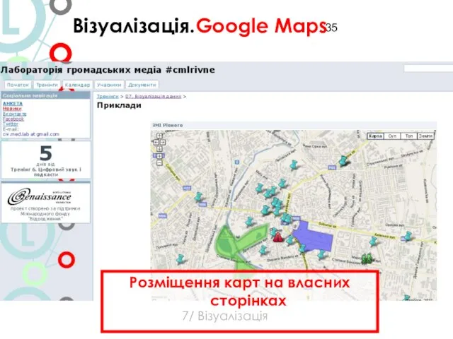 Візуалізація.Google Maps 7/ Візуалізація Розміщення карт на власних сторінках