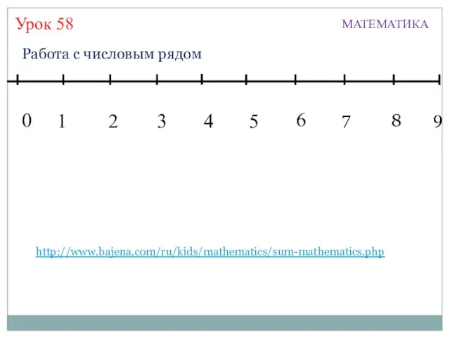 Урок 58 МАТЕМАТИКА 1 3 2 4 5 7 6 8 9