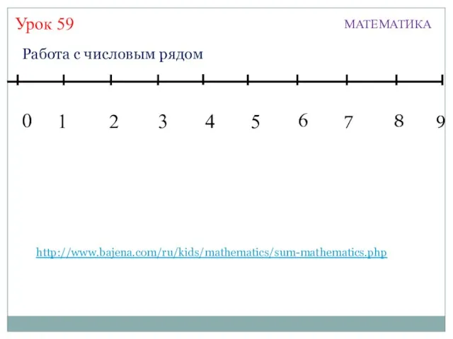 Урок 59 МАТЕМАТИКА 1 3 2 4 5 7 6 8 9