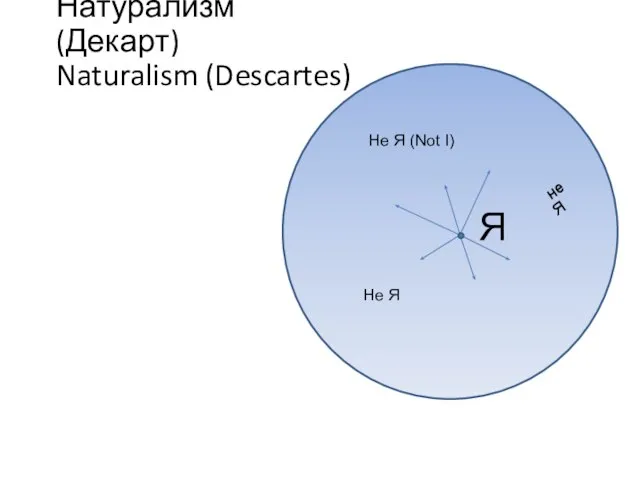 Натурализм (Декарт) Naturalism (Descartes) Я Не Я Не Я (Not I) не Я