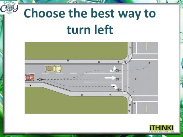 Choose the best way to turn left