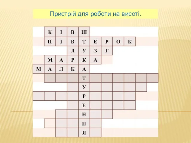 Пристрій для роботи на висоті.