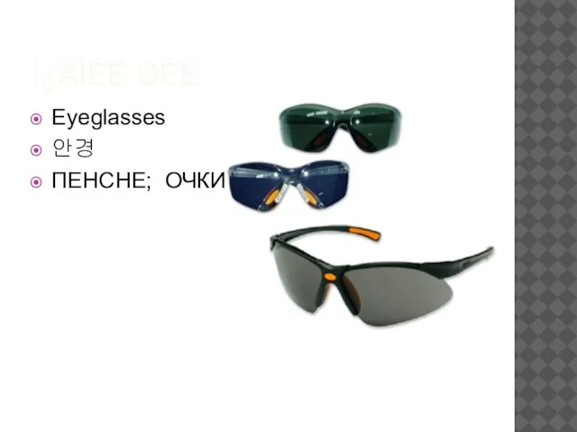 Í¿ÄÍÈÉ ØÈË Eyeglasses 안경 ПЕНСНЕ; ОЧКИ