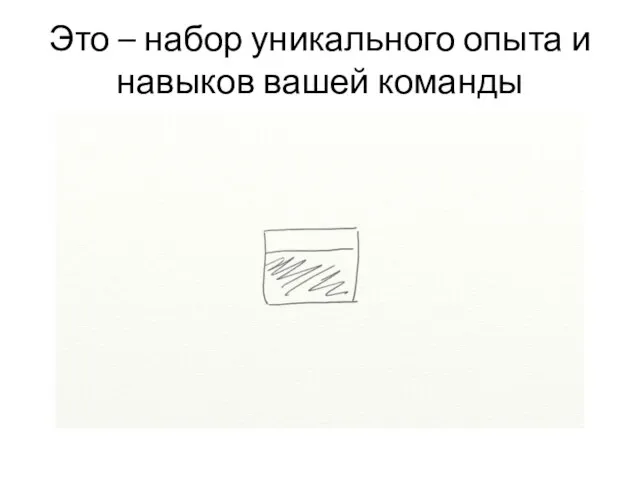 Это – набор уникального опыта и навыков вашей команды