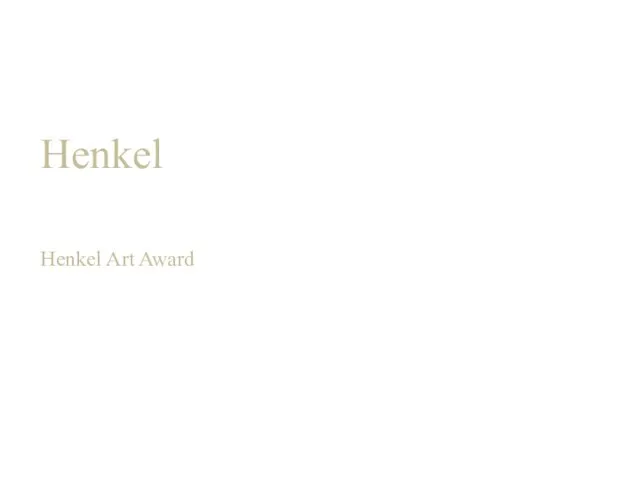 Henkel Henkel Art Award