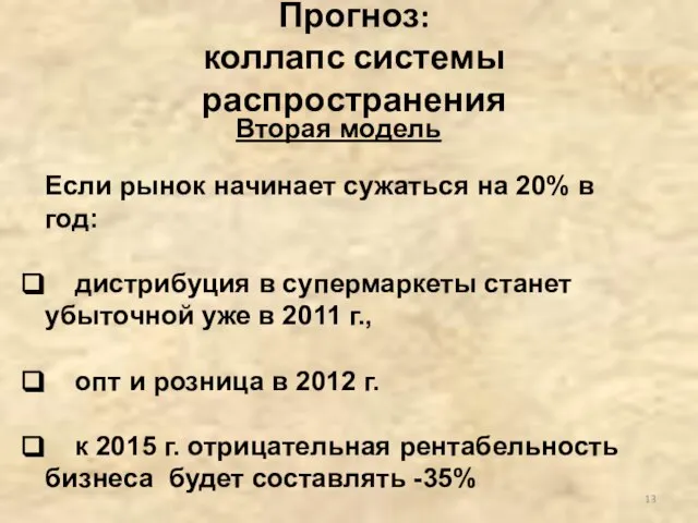 Если рынок начинает сужаться на 20% в год: дистрибуция в супермаркеты станет