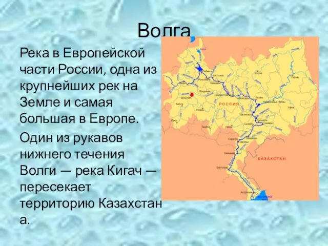 Волга Река в Европейской части России, одна из крупнейших рек на Земле