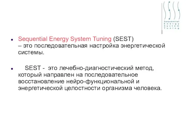 Sequential Energy System Tuning (SEST) – это последовательная настройка энергетической системы. SEST