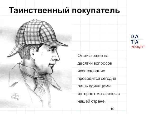 Таинственный покупатель Отвечающее на десятки вопросов исследование проводится сегодня лишь единицами интернет-магазинов в нашей стране.