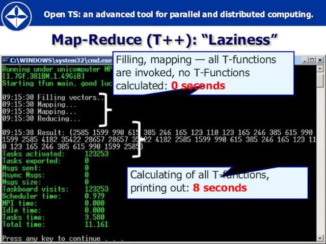 Map-Reduce (T++): “Laziness”