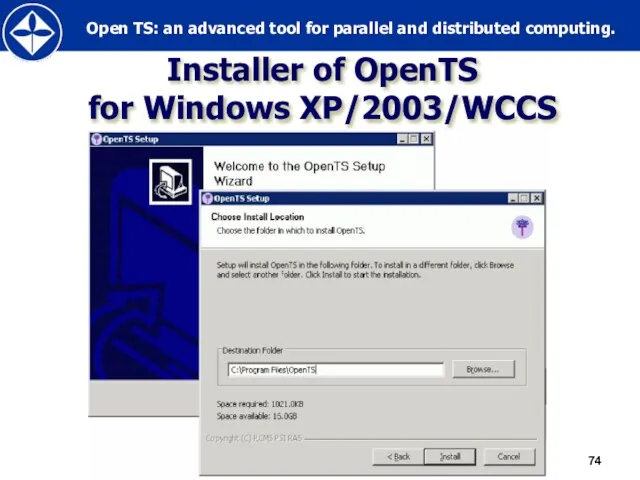 Installer of OpenTS for Windows XP/2003/WCCS