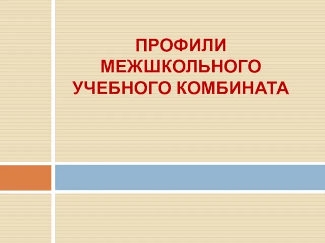 ПРОФИЛИ МЕЖШКОЛЬНОГО УЧЕБНОГО КОМБИНАТА