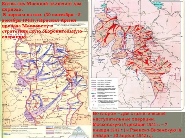 Битва под Москвой включает два периода. В первом из них (30 сентября