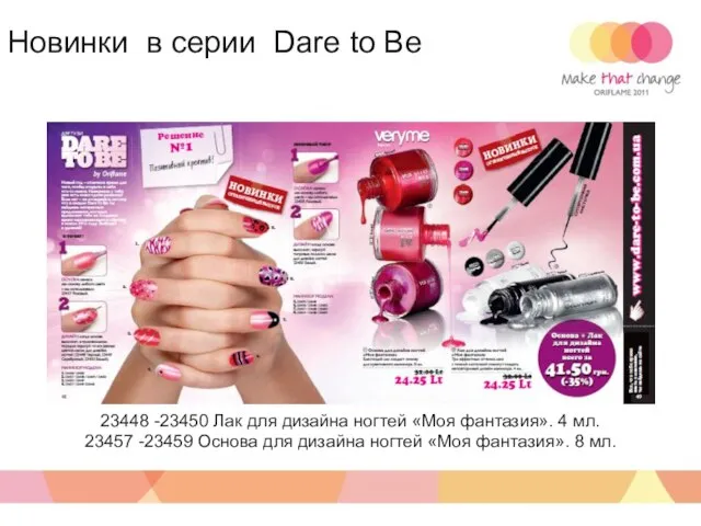 Новинки в серии Dare to Be 23448 -23450 Лак для дизайна ногтей