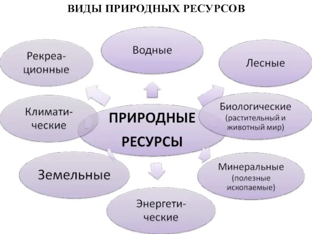 ВИДЫ ПРИРОДНЫХ РЕСУРСОВ