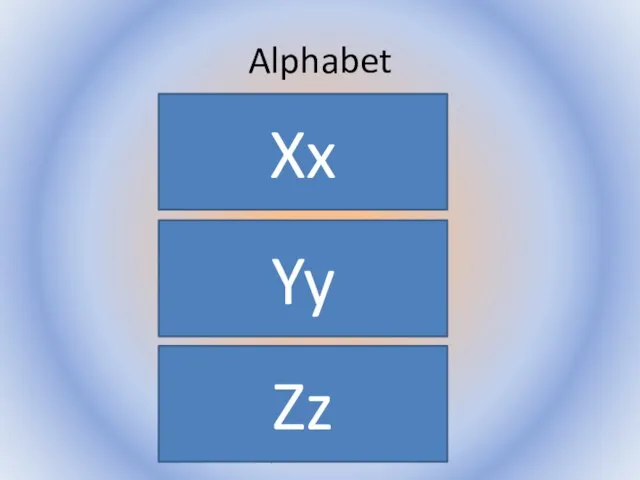 Alphabet Воронцова Н.С. 2011-2012 Xx Yy Zz