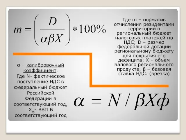 Где m – норматив отчисления резидентами территории в региональный бюджет налоговых платежей