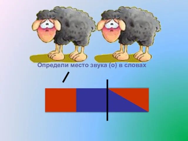 Определи место звука (о) в словах