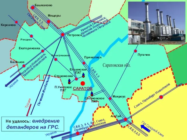 Итоги работы ООО «Югтрансгаз» за 2006 год и задачи по выполнению планово-контрольных