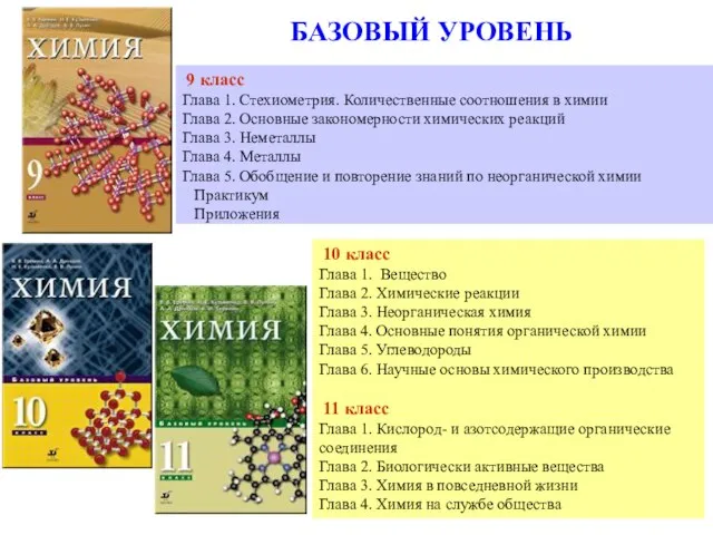 9 класс Глава 1. Стехиометрия. Количественные соотношения в химии Глава 2. Основные