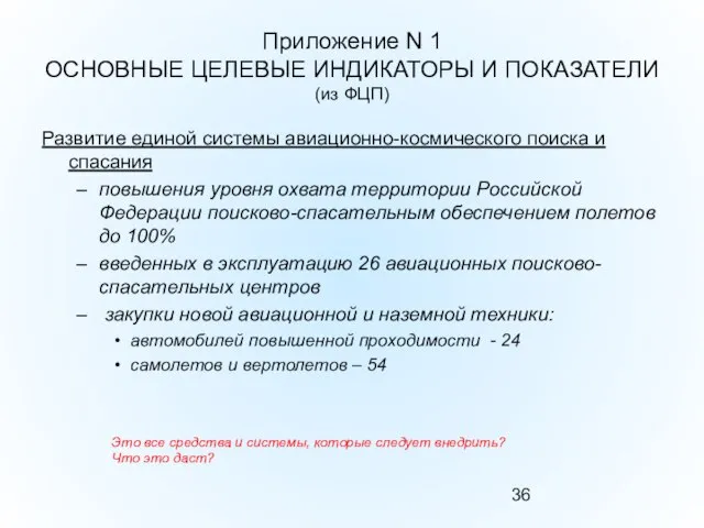 Приложение N 1 ОСНОВНЫЕ ЦЕЛЕВЫЕ ИНДИКАТОРЫ И ПОКАЗАТЕЛИ (из ФЦП) Развитие единой