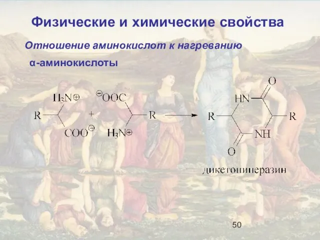 Отношение аминокислот к нагреванию α-аминокислоты Физические и химические свойства