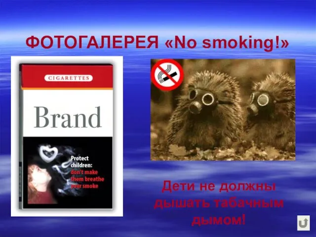 ФОТОГАЛЕРЕЯ «No smoking!» Дети не должны дышать табачным дымом!