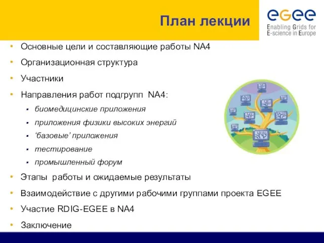 План лекции Основные цели и составляющие работы NA4 Организационная структура Участники Направления