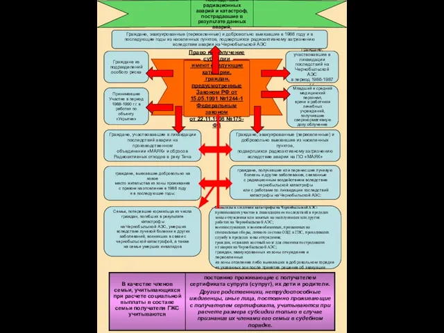 Граждане – участники ликвидации последствий радиационных аварий и катастроф, пострадавшие в результате