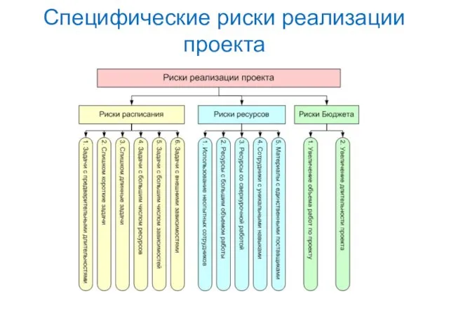 Специфические риски реализации проекта