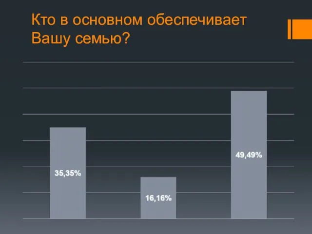 Кто в основном обеспечивает Вашу семью?