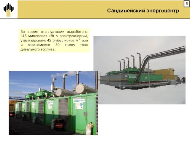 Сандивейский энергоцентр За время эксплуатации выработано 146 миллионов кВт ч электроэнергии, утилизировано