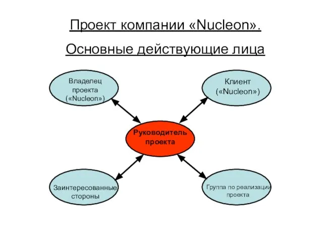 Проект компании «Nucleon». Основные действующие лица