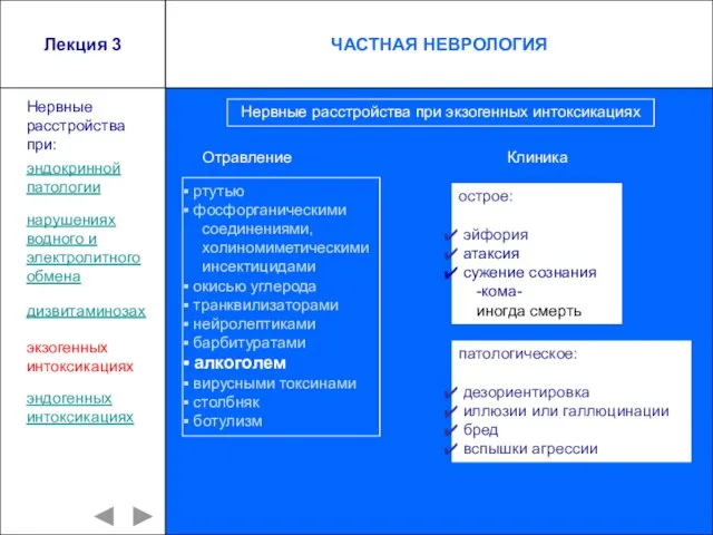 Лекция 3 ртутью фосфорганическими соединениями, холиномиметическими инсектицидами окисью углерода транквилизаторами нейролептиками барбитуратами