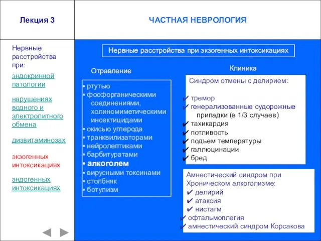 Лекция 3 ртутью фосфорганическими соединениями, холиномиметическими инсектицидами окисью углерода транквилизаторами нейролептиками барбитуратами