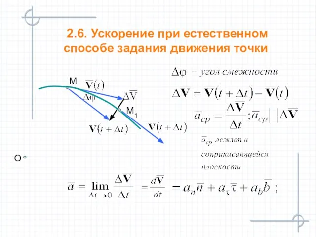 2.6. Ускорение при естественном способе задания движения точки