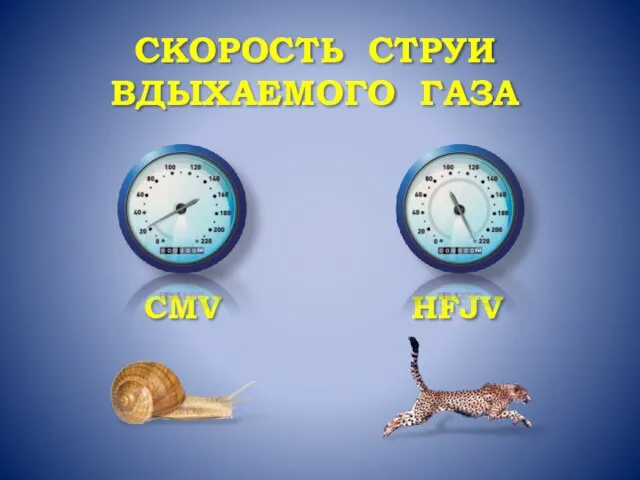 CMV HFJV СКОРОСТЬ СТРУИ ВДЫХАЕМОГО ГАЗА