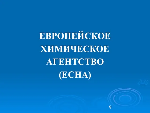 ЕВРОПЕЙСКОЕ ХИМИЧЕСКОЕ АГЕНТСТВО (ECHA)