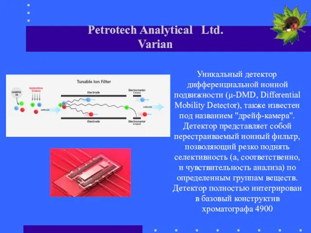 Petrotech Analytical Ltd. Varian Уникальный детектор дифференциальной ионной подвижности (μ-DMD, Differential Mobility