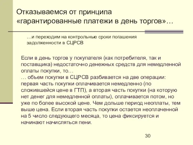 Если в день торгов у покупателя (как потребителя, так и поставщика) недостаточно