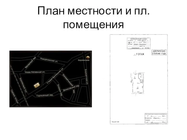 План местности и пл. помещения