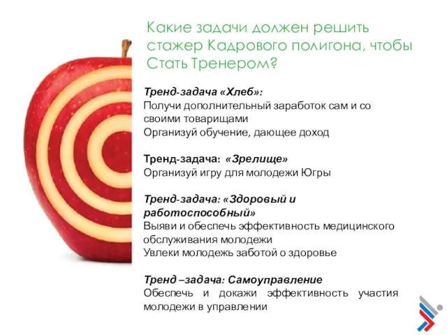 Какие задачи должен решить стажер Кадрового полигона, чтобы Стать Тренером? Тренд-задача «Хлеб»: