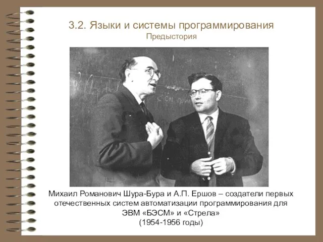 Михаил Романович Шура-Бура и А.П. Ершов – создатели первых отечественных систем автоматизации