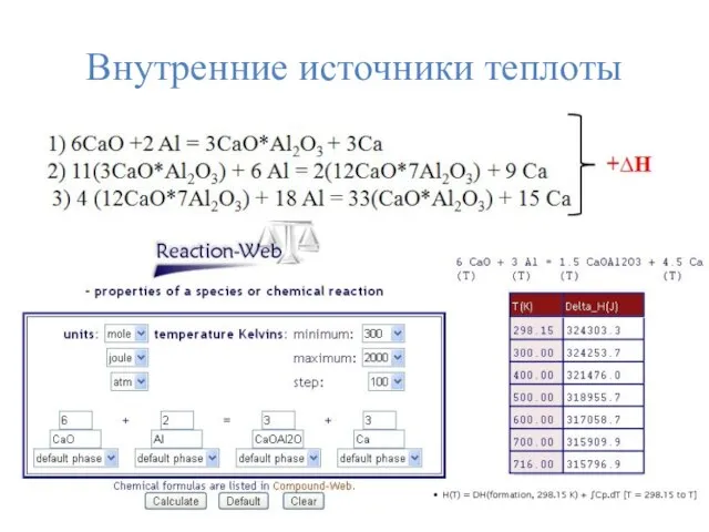 Внутренние источники теплоты