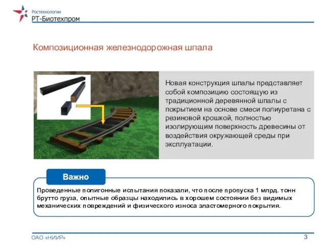 Композиционная железнодорожная шпала Новая конструкция шпалы представляет собой композицию состоящую из традиционной