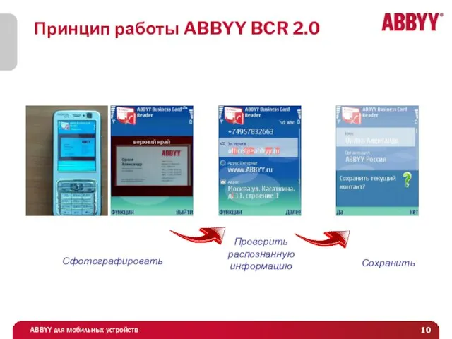 Принцип работы ABBYY BCR 2.0