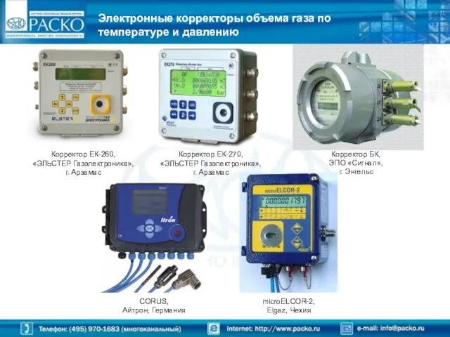 Электронные корректоры объема газа по температуре и давлению Корректор ЕК-260, «ЭЛЬСТЕР Газэлектроника»,