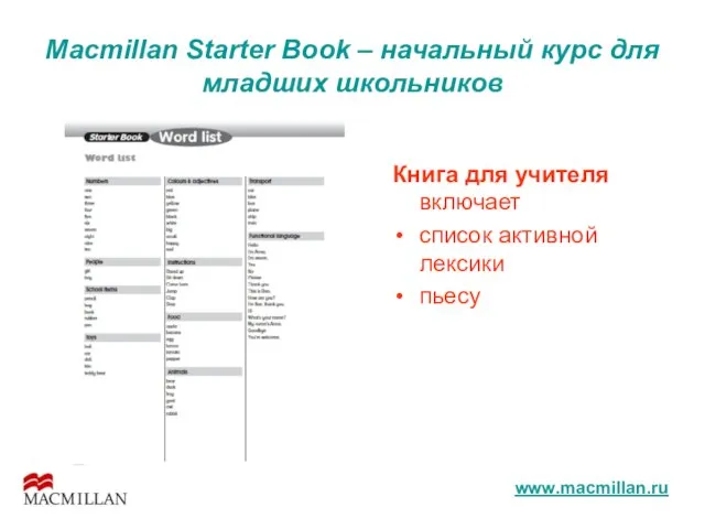 Macmillan Starter Book – начальный курс для младших школьников Книга для учителя